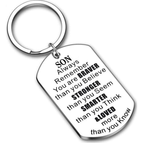 New Graduation Gift Car Keychain Keyrings Remember You Are Brave Key Chain Bag Car Key Ring Party Gift for Sister/Son/Daughter