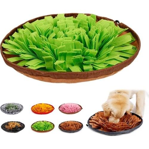 Dog Snuffle Mat Adjustable Interactive Puzzle Toys Nosework Pet Feeding Mats Encourages Foraging Skills Smell Training for Dogs