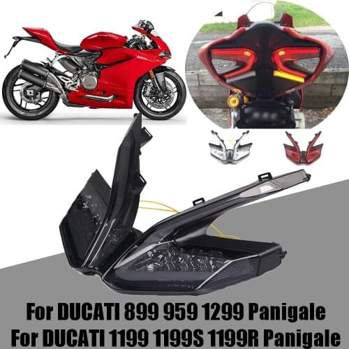 Motorcycle Taillight LED Integrated Brake Turn Signal Tail Light Rear Lamp For DUCATI 899 959 1199 1199S 1199R 1299 Panigale
