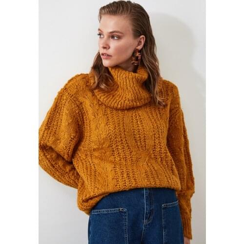 Mustard Color Turtleneck Sweater New Autumn Winter Women Sweaters Pullovers Long Sleeve Casual Knitted Sweater Slim Female