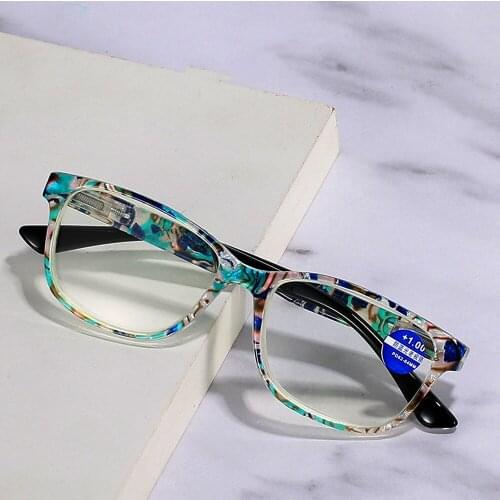 CLARA VIDA Comfortable High-definition Anti-blue Reading Glasses for Ladies Rectangule +1.0+1.5 +2.0 To +4.0
