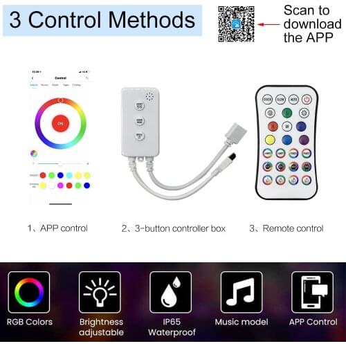 Smart LED Strip WIFI RGB RGBW Remote Controller DC 12V 24V Dimmer Android IOS APP IR Control For 5050/2835 LED Strip Light Tape