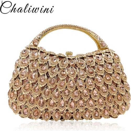 New style Multicolor Women red Clutch Tassel Crystal Bags With Handle Diamonds Finger Ring Wedding Handbags Purse bolso paja