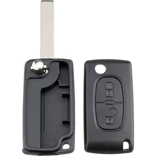 02B Fits For Peugeot 2008 3008 5008 2 Button Remote Key Fob Shell Case Ce0523 Hu83 Shell Cover Key Protector