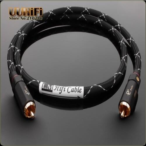 1PCS HIFI 75 Ohm Digital Coaxial RCA Cable DAC Cable Belden 1694A Cold Press Self-locking Budweiser RCA Plugs