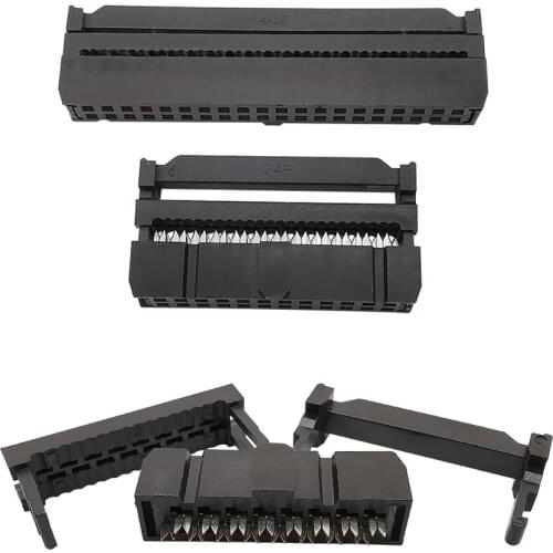 100 Pcs FC-6P FC-8P FC-10P FC-16P FC-20P FC-40P Pitch 2.54mm IDC Socket Connector IDC Connector Cable Socket For 1.27mm Wire