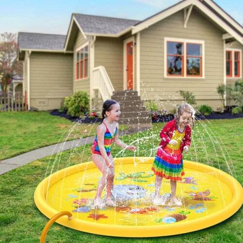 170/150cm Kids Inflatable Water spray pad Round Water Splash Play Pool Playing Sprinkler Mat Yard Outdoor Fun Swimming Pools