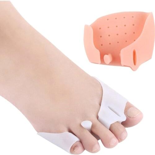 2Pcs Toe Separator Ball Of Foot Cushions Hallux Valgus Foot Care Forefoot Pads Spreader For Bunion Corns Overlapping