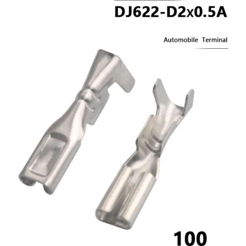 200-500PCS plug spring 2.0 plug-in cold pressing terminal DJ622-D2A wire Connector