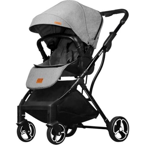 2019 New comfortable two-way pure color baby stroller simple sunshade collapsible baby stroller