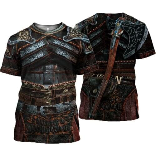 2021 Summer Fashion Men Armor T-shirt Knights Templar 3D Printed Harajuku Short Sleeve T shirts Unisex Casual Tops Drop Shipping