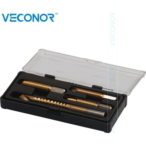 4PCS Screw Extractor Twist Drill Bit Set High Speed Steel Tools For Woodworking With Plastic Case Packed