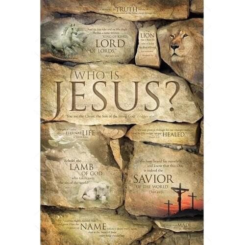 5D Diamond Painting Full Square Round Drill Landscape Who Is Jesus Diamond Cross Stitch Mosaic Rhinestone Embroidery Gifts Decor