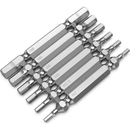 6Pcs Hex Double Head Allen Wrench Drill Bits Allen Screwdriver Bits Magnetic Tips Hex Key Screwdriver Socket Bit