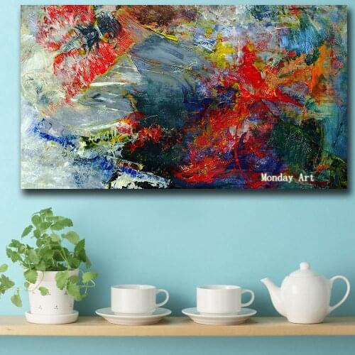 Abstract art handmade painting modern wall art canvas pictures wall paintings handmade oil painting for living room wall decor