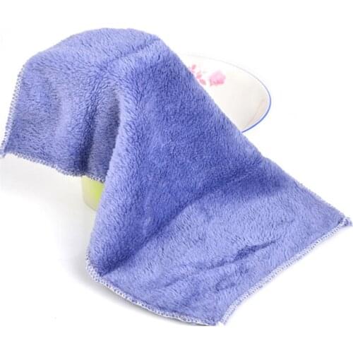 6pcs/lot anti-greasy microfiber dish cloth 25x25 cm square car bathroom kithcen microfiber towel cleaning rag bamboo dish cloth