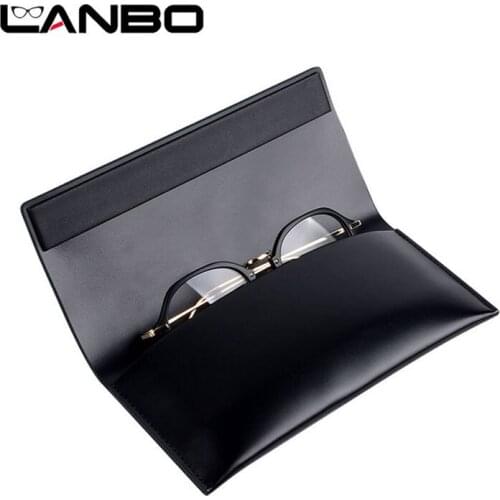 LANBO Durable PU Leather Professional Glasses Case handbag Vintage Sunglasses Eyeglasses Case Storage Holder phone Box