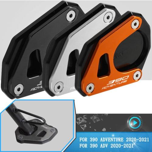 FOR 390 Adventure 390 ADVENTURE 390ADV 2020 2021 Motorcycle CNC Aluminum Kickstand Pad Extension Foot Side Stand Enlarge Plate
