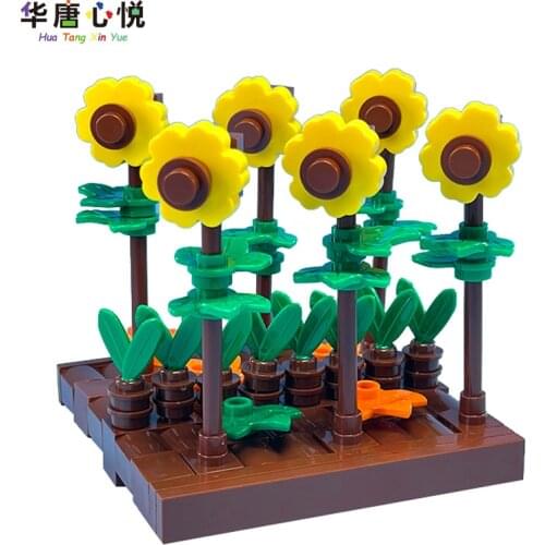 Friends Plant Series Flower Bed Xiang Rigui Garden Assemble Sets Building Blocks Educational Toys Childs Gifts Friend For Girl