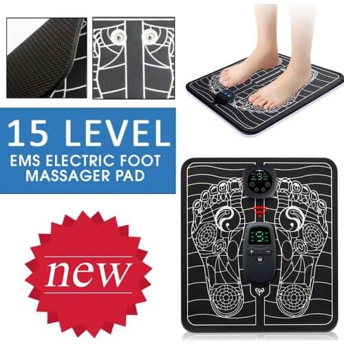 EMS Foot Massager Electric Pad Muscle Stimulator Blood Circulation Relieve Pain Foot Care Massage Mat Machine Product