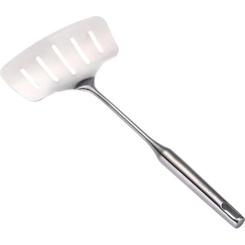 Justdolife Stainless Steel Fish Spatula Thickened Slotted Fish Shovel Wide Fish Turner Utensils For Kitchen Cooking Tool