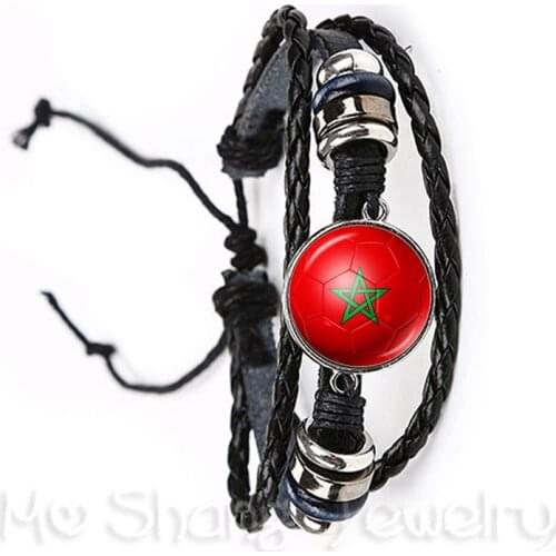 Classic Football Bracelet 2018 World Cups National Flag Belgium,Brazil,Mexico,Peru,Croatia,Korea,Costa Rica,Soccer Souvenirs