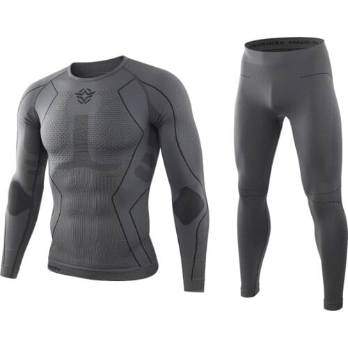 Winter Quality Fitness Thermal Underwear Sets Men Tight Compression Fleece Sweat Quick Drying Thermo Underwear Male Clothing