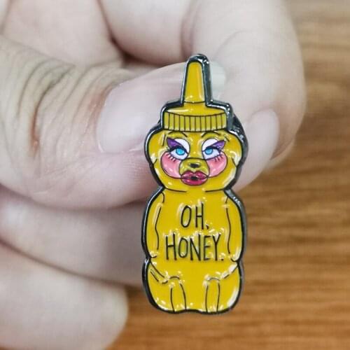 Honey Bear Brooch Bring some sweetness into your life with this cute enamel pin badge jewelry