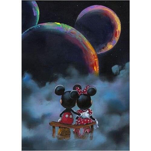 Disney Mickey Minnie Love Diamond Painting Cross Stitch Kits 5d Diy Diamond Mosaic Embroidery Children Room Decor Handwork Gift