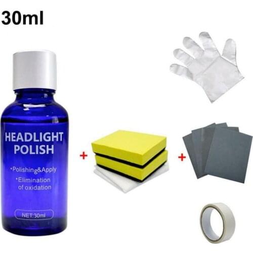 30ml Car Headlight Restorer A Set Of Maintenance Clean Retreading Agent Headlight Lens Repair Liquid Polishing Anti-scratch