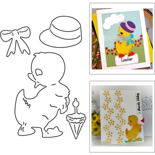 2021 New Vintage Easter Duckling Metal Cutting Dies For Mould Cut Paper Embossing Making Greeting Card Scrapbooking No Stamps