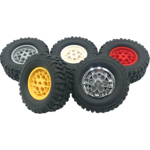 NEW technology building block wheel accessories 62.4x20 gravel off road tire 86652c01 + 32019 electroplated wheel hub