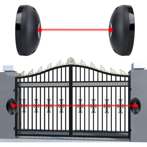 Single Beam Infrared Radiation Sensor Barrier for Gates Doors Windows External Positioning Alarm Detector Against Hacking System