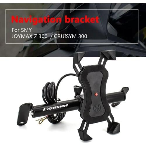 Motorcycle Stand Holder Phone Mobile Phone GPS Navigation Plate Bracket For SMY JOYMAX Z 300 CRUISYM 300
