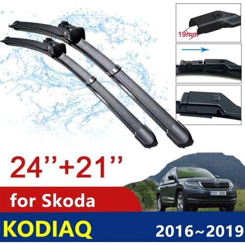 For Skoda Kodiaq 2016~2019 2017 2018 Car Wiper Blades Front Windscreen Windshield Wipers Car Accessories Stickers