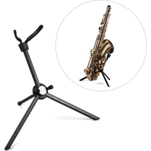 Foldable Tubular Folding Saxophone Stand Tripod Holder Alto Tenor Sax Rack Saxophone Parts & Accessories