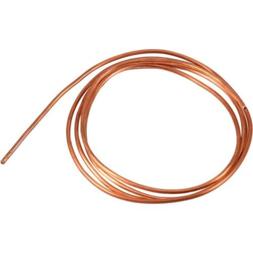 OD 4mm ID 3mm Soft Copper Tube Pipe for Refrigeration Plumbing Copper Round Tubing DIY Cooling System 2M