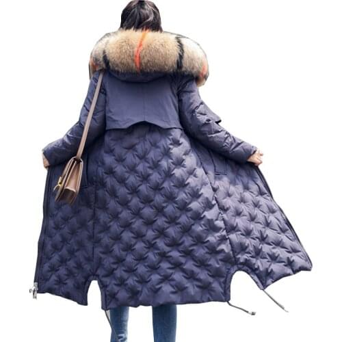 Ultra keep warm white Duck Down Jacket new Hooded Coat x-Long Female Overcoat Slim Solid Jackets Winter Coats Parkas Padded