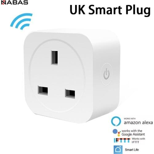 NABAS WiFi Smart Wireless Plug UK Adaptor Remote Voice Control Power Energy Monitor Outlet Timer Socket Smart Life