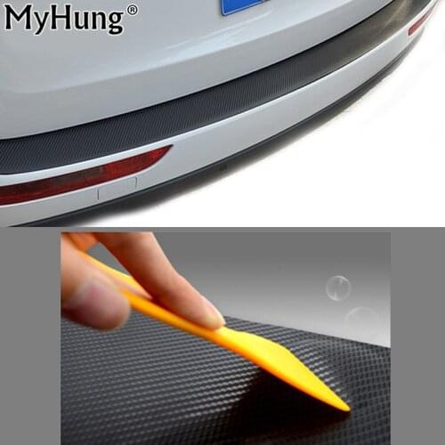 Car Rear Trunk Bumper Protector Sill Plate Scuff Trim Cover For Ford FIESTA Ecosport2013-2014 Car Styling