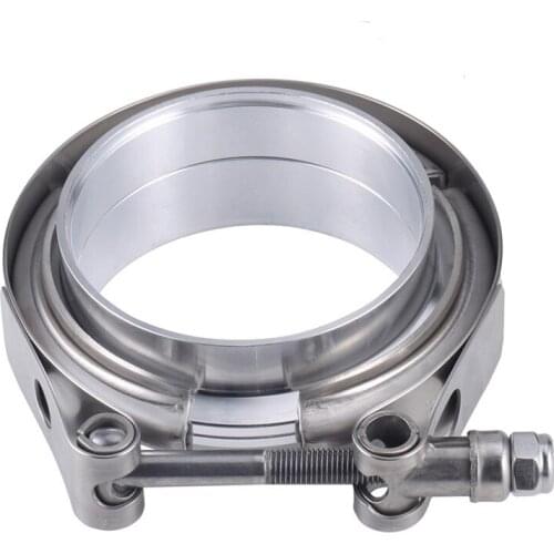1.5/1.75/2/2.5/3/4/5 inch V-Band Clamp Stainless Steel Exhaust Downpipe Clamp Flat Flange Assembly Clamp Accessories