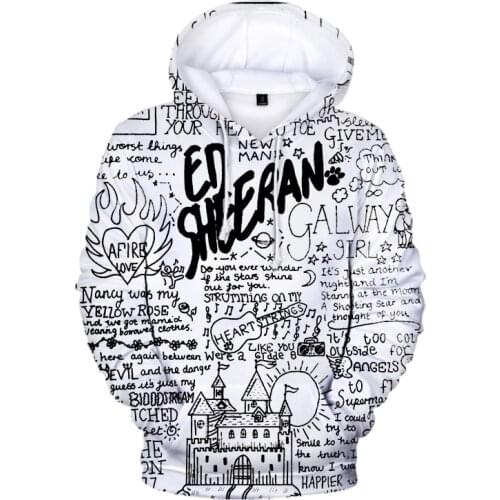2021 Ed Sheeran 3D Print Hoodie Men Women Pullover Hooded Harajuku Oversized Hoodies Hip Hop 3d Hoodies Sweatshirt