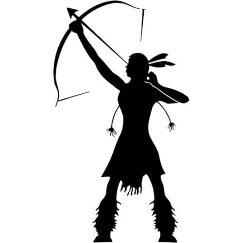 7.9*14.1CM Indian Lady Bold Brave Archer Popular Fashion Style Vinyl Decal Car Sticker Laptop Suitcase Skateboard Sticker