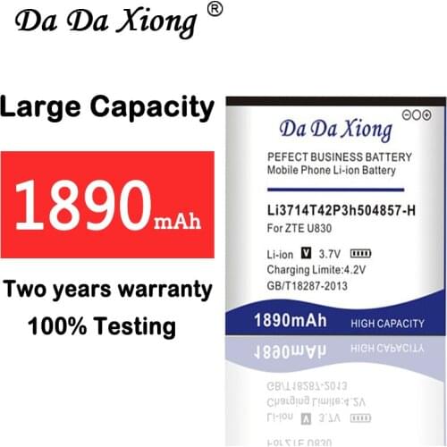 Da Da Xiong 1890mAh Li3714T42P3h504857-H Battery for ZTE Beeline smart 2 V808 U880S U812 V788D U830 N788 U788 N789 N799D battery