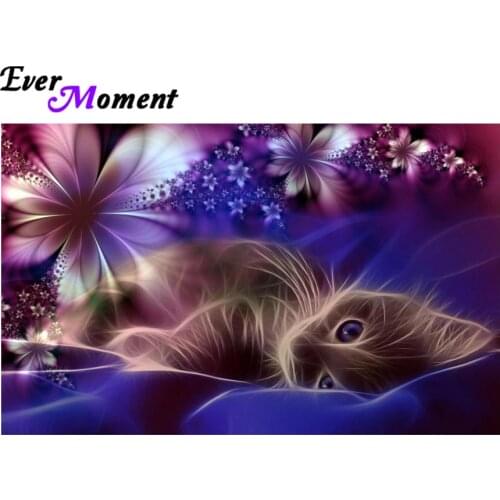 3D Diy Diamond Embroidery 5D Diamond Painting Cross Stitch Flower Cat Diamond Mosaic Square Full Pattern Rhinestones ASF629