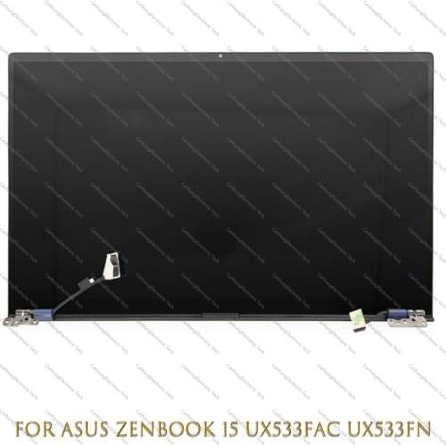 15.6" FHD 4K UHD 3840*2160 For Asus Zeenbook UX533 UX533FN UX533FAC LCD Touch Screen Digitize Complete Assembly With Hinges Blue