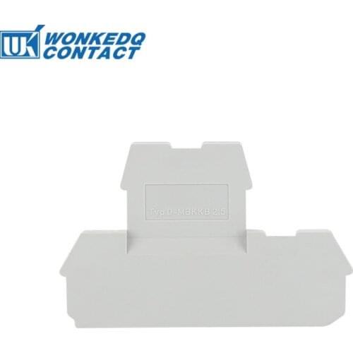 D-MBKKB2.5 1Pc End Cover For MBKKB UK 2.5 Double Level Din Terminal Block Accessories D-MBKKB 2.5 End Barrier Plate Separation