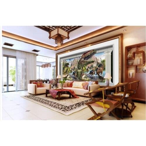 Home Decoration custom 3d photo wallpaper dinosaur wallpapers for living room 3d room wallpaper