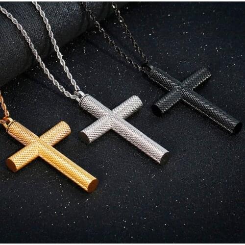 Europe and the United States titanium steel personality wild classic cross stainless steel pendant mens