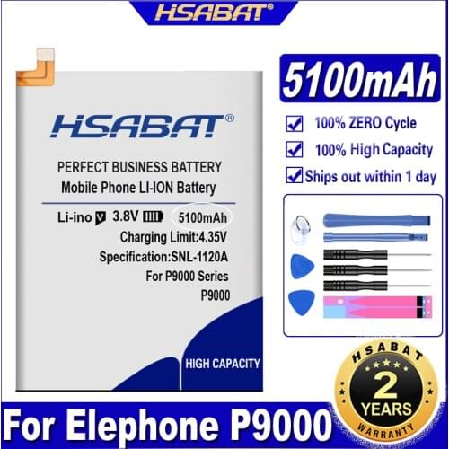 HSABAT 100% New Larger Capacity 4900mAh Battery for Elephone P9000 for Elephone P9000 Lite free shipping